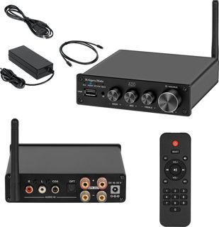 Kruger&matz A20 Amplifikator Stereo 2x100W Bluetooth 5.1 AptX HD Me Telekomandë