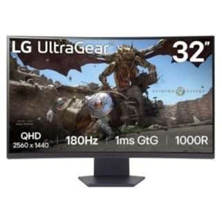 LG UltraGear 32GS60QX -B 32 WQHD Curved Gaming HDMI DisplayPort Black