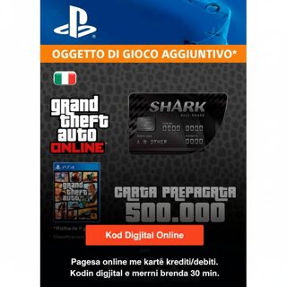 Sony PlayStation Network GTA Online-Shark 500.000$ DLC Account IT