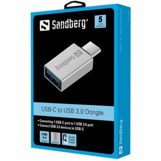 Sandberg USB-C to USB-A Adapter -C -A Male Female Silver