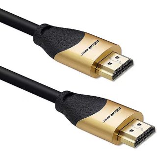 Cable Qoltec 50354 1M HDMI Male To HDMI Male 2.1 Up To 8k 60Hz Black Gold