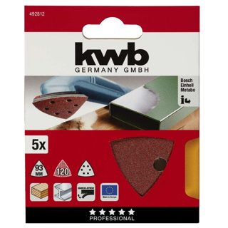 Kwb P120 5-pack Leter Zmerile Trekendore 93 93mm
