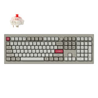 Keychron V6 Max Retro Mechanical Wireless Bluetooth BT5.1 Red Switch 100% US V6M-R1