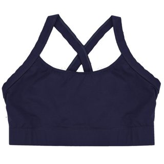 4u Sports Top Crop E Kryqezuar Masa Ngjyra Blu