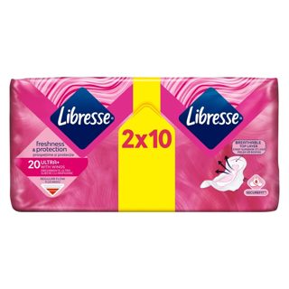 Libresse Freshness & Protection Ultra+ 20-pack Peceta Higjenike