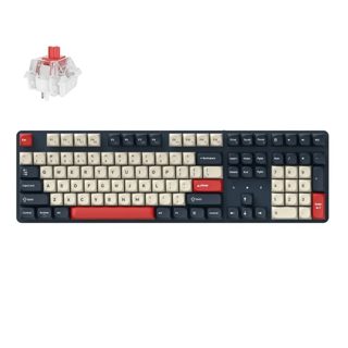 Keychron RGB-100 J5 KJ5-H1Z QMK Wireless Mechanical Red Switch Hot-Swap US Dark Blue