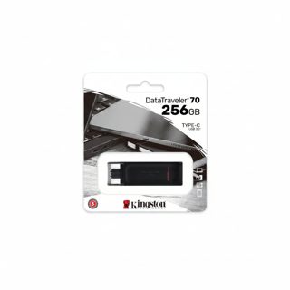 Kingston DT70/256GB 256GB USB-C Flash Drive DataTraveler 70 USB 3.2 Gen1 Black