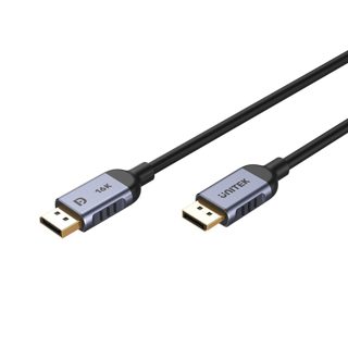 Cable Unitek C1628GY01-3M Video DisplayPort To DisplayPort V2.1 Up To 8K Black Grey