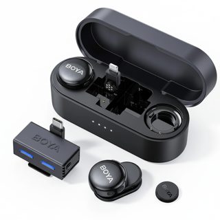 Boya LINK 3 Microphone USB-C Lightning 5mm Jack Wireless 2x Mic Charging Black BOYALINK -01 3.5mm