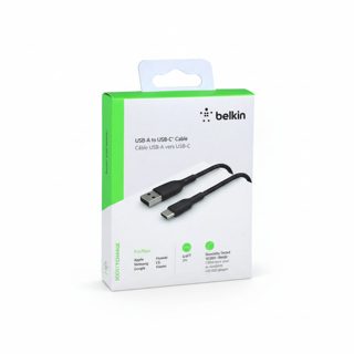 Cable Belkin BoostCharge CAB002BT2MBK USB-A USB-A To USB-C 2m Braided Black