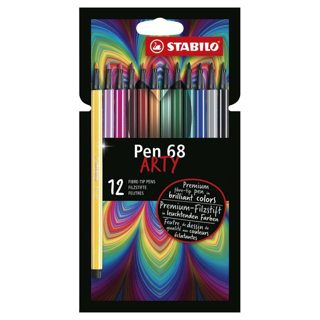 Stabilo Pen PEN-68 Markera Me Ngjyra Arty Plastikë 21x11x1 Mikse 12