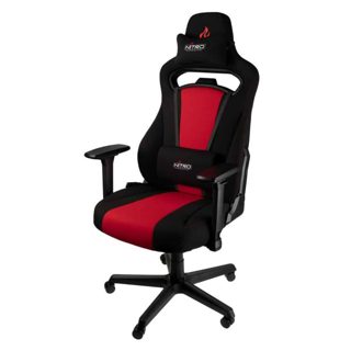 Nitro Concepts E250 NC-E250-BR Chair Gaming Chair Quality Fabric Cold Foam Black Red