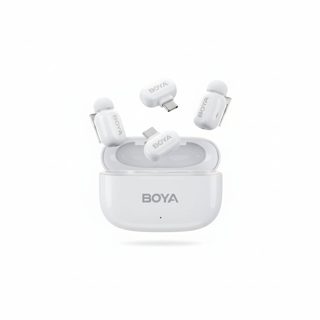 Apple iPhone 4GHz 2mic mini BOYA Lightning Type-C White 2 Wireless Microphone With Charging