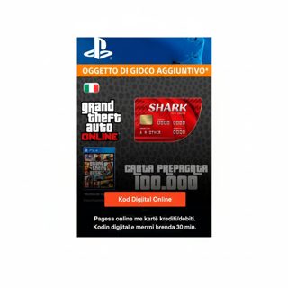 Sony PlayStation Network GTA Online-Shark 100.000$ DLC Account IT