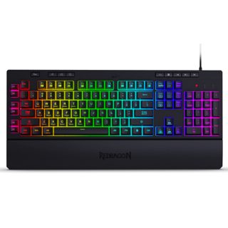 Redragon K512 K512RGB Shiva RGB Membrane With Multimedia Keys Dedicated Media Control Detachable Wrist Rest -1