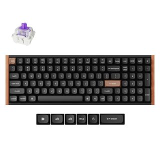 Keychron K4 HE Special Edition SE 96% QMK VIA Online Customization Wireless Bluetooth Magnetic Purple Switch With RGB Backlight US Layout Black Wood K4H-F1