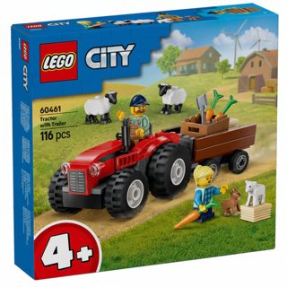 LEGO SHEEP-60461 City Red Farm Tractor With Trailer