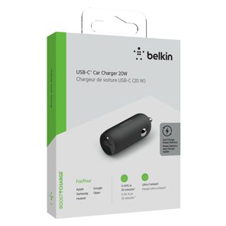 Belkin BEL-0046 CarCharger 1x USB-C Up To PD Black 20W