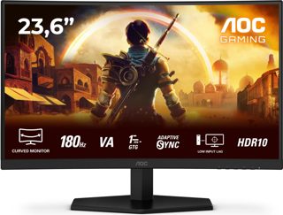 Aoc G4 C24G42E Gaming Curved 1500R FHD 1920x1080p 180Hz VA Black 1Y