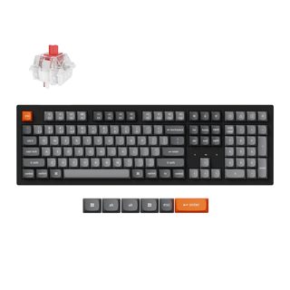 Keychron K10 Max K10M-H1 QMK VIA Wireless Bluetooth Mechanical Red Switch Hot-Swappable 100% US Layout Black Grey Orange