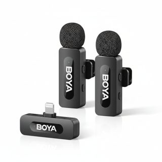 Apple iPad mini V2 BOYA BY- Wireless 2-person Lavalier Microphone For IPhone Lapel Lightning Connection