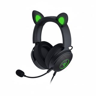Razer V2 PS5 Pro KRAKEN KITTY Chroma RGB With USB Designed For PC Kitty Bear Bunny Ears Black RZ04-04510100-R3M1
