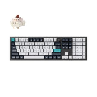 Keychron Q6 Q6M-M3 Max QMK VIA Wireless Bluetooth Mechanical Brown Switch Hot-Swappable 100% US Layout Aluminum Case Black White Mint