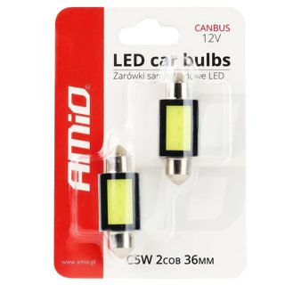 Amio Canbus Am-01639 Llampa Led Cob3 C5W White 12V 36mm