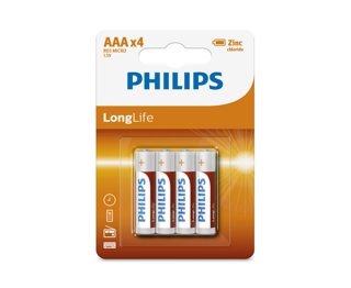Philips R03L4B Bateri Long Life 10 Energy 4 AAA