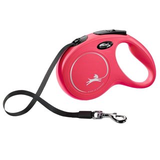 Flexi Classic M litar drejtues për qen 5 m 25 kg, ngjyrë e kuqe