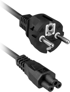 Goodbay PC-186 Power Cord Schuko Type-F To C5 3-pin 1.8m Black 60001