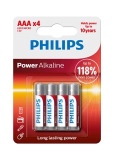 Philips LR03P4B Bateri Power Alkaline 10 AAA