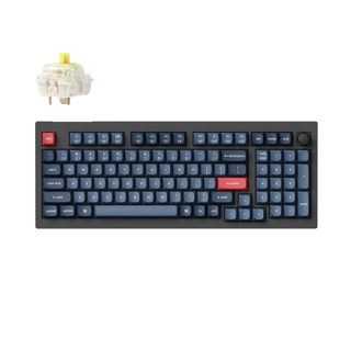 Keychron V5 Max V5M-D4 QMK VIA Wireless Bluetooth Mechanical Yellow Switch Hot-Swappable 96% US Layout Black Blue Red