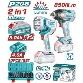 Ah Pistolete Dadicekesh CIWLI20851 Combo Kt Me Bateri 5.0 850Nm Ndricues CWLI2088 Akseso 20V