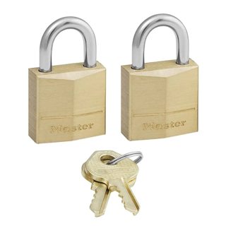 Masterlock Niveli i sigurisë 3, 2 x 20 mm dry bronzi, harku çelik 11 mm, diametri 4 mm, 3 kunja, me çeleste njete, per Bagazhee 2x20mm 11mm 20mm 4mm