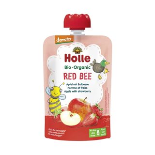 Holle Red Bee Pure Frutash Mollë Dhe Luleshtrydhe 8m+