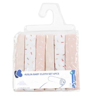 Kikka Boo 30x30 cm Napa Pambuku Për Bebe Rozë Mikse 6 30x30cm