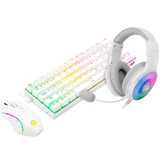 Redragon S129W 3in1 Combo Keyboard Mechanical With Huano Switches Mouse 7 Button With PANDORA 2 1W 3.5mm
