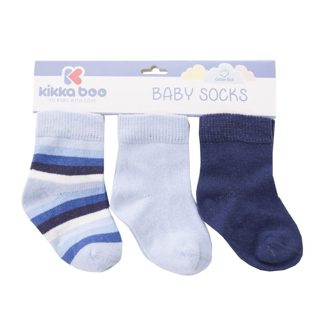 Kikka Boo Corape për fëmijë, pambuk, 1-2 vjec, blu, 3 palë