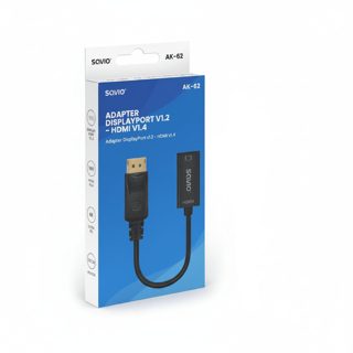 Adapter Savio AK-62 0.15M DisplayPort Male To HDMI Female Up To 4K Black