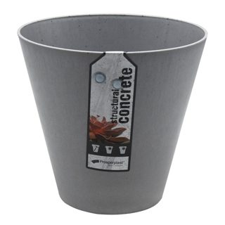 Plastike Gri Betoni XH18 Vazo Lulesh Rrethore TUBUS Ø20 7 3.5 3.5L