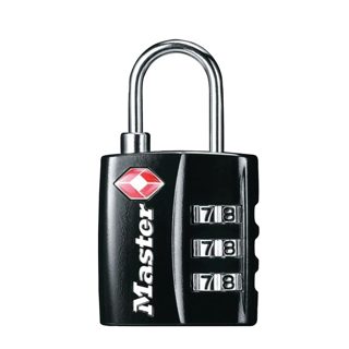 Masterlock Niveli i sigurisë 4, 30 mm i gjerë kompleti-kombinimi i juaji tsa-blloku i Bagazheit të pranuar i zi, Bagazhei 30mm
