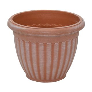 Colosseo Plastike Bezhë XH14 Vazo Lulesh Rrethore Ø20