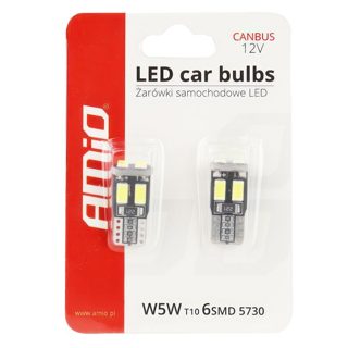 Amio Canbus Am-01622 Llampa Led 5730-6Smd W5W White 12V