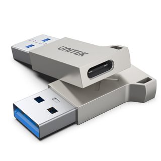 Adapter Unitek A1034NI USB-A Male To USB-C Female 3.2 Gen1 Silver