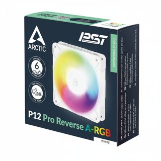 Arctic ACFAN00325A 1x PRO Reverse ARGB Up To 3,000 RPM Airflow 124 H White 1x120mm 120mm P12 M3