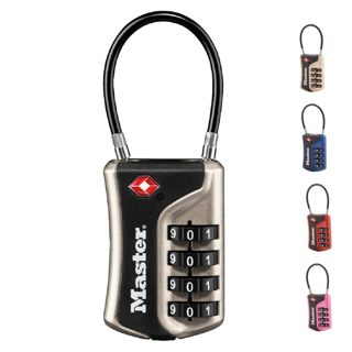 Kabllor Masterlock Dry Niveli I Sigurisë 4 -trupi Zink Mbështjellës Fleksibël Vinyl Prej Çeliku Ø -3-rivendosje Combi-4 Col Bagazhe 35mm 3mm