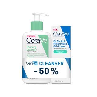 Cerave Foaming Cleanser & Oil Control Moisturising Gel-Cream Set