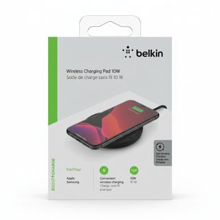 Charger Belkin BoostCharge WIA001VFBK Wireless Pad Up To With Micro USB Black 10W