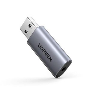 Ugreen 80864 USB-A To Audio Jack Female Audio Gray 3.5mm